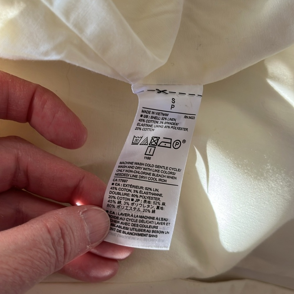 Banana Republic Ivory Linen Double Breasted Blazer - Picture 8 of 16